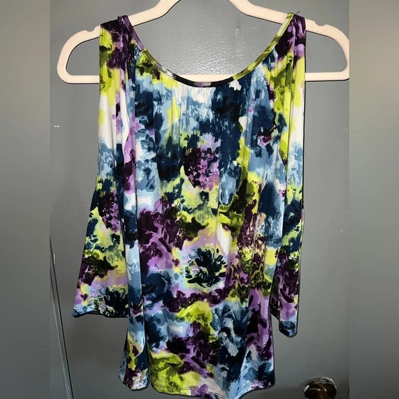 BARANDA multi colored cold should 3/4 blouse! - Picture 6 of 6